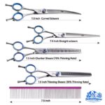 Professional Dog Grooming Scissors Set (Left-Handed JP440C Steel)